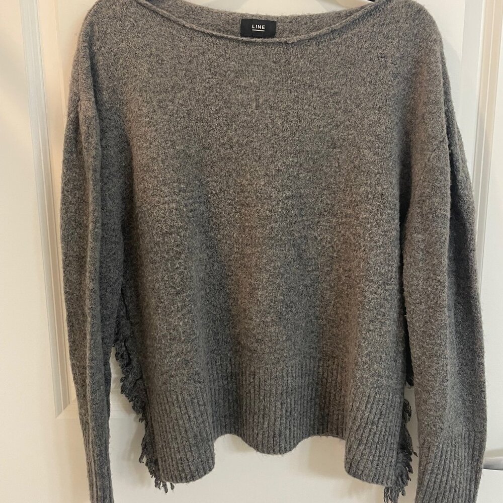 Gray Sweater w/ Fringe